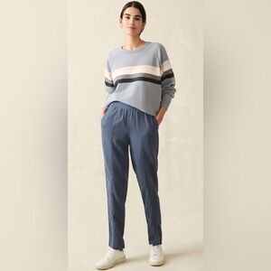 Faherty Arlie Day Linen Blend Pant - Navy Blue